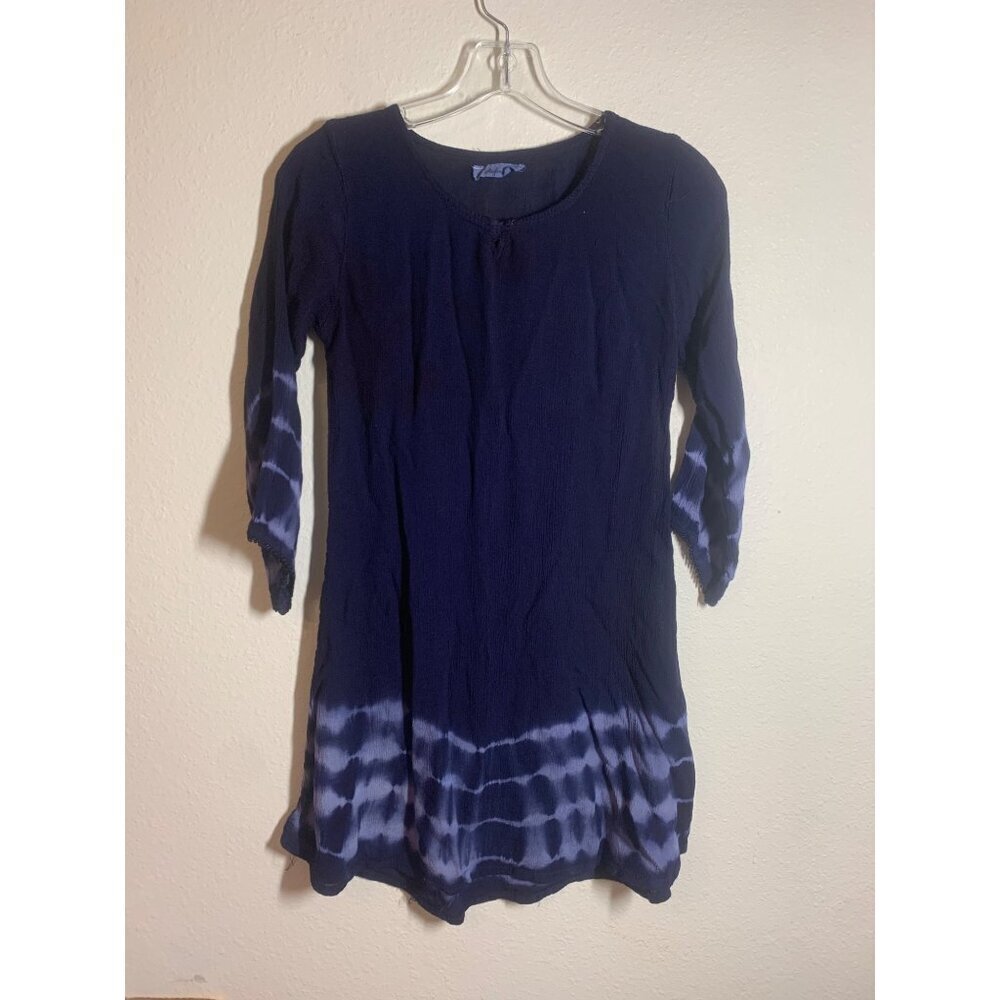 Salty Lemon Dress Casual Acid Wash Tie Dye Y2K Lightweight Blue Women Size Small